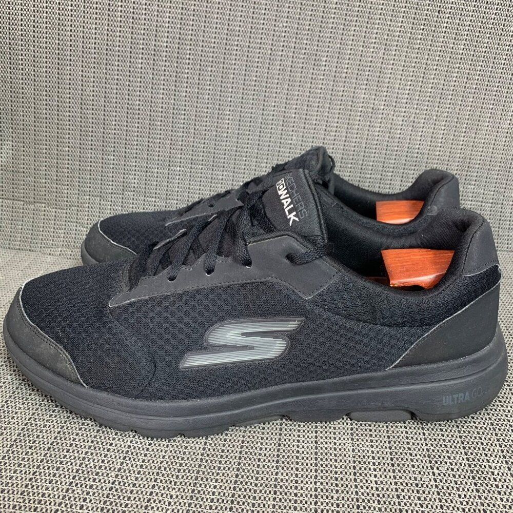 Skechers Go Walk 5 Mens Size 13 Black Walking Sneakers athletic trainers